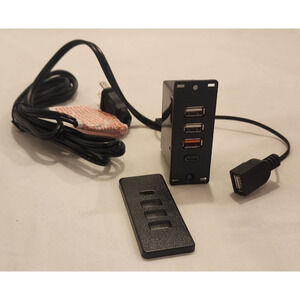 Mountable - 5 Port USB Hub - 3 USB-A, 1 Stand Alone USB-A, 1 USB-C outlet